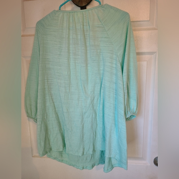 Faded Glory Woman's Blouse,  Size: 2X Color: Green - Picture 12 of 16
